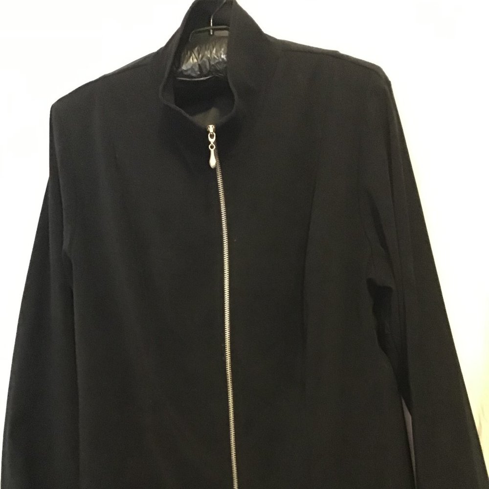 BLACK JACKET SILVER ZIPPER   2 X